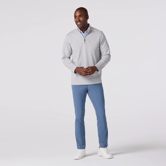 Mizzen + Main Mens Heather Grey KPI Quarter Zip  Size Large - Picture 4 of 8